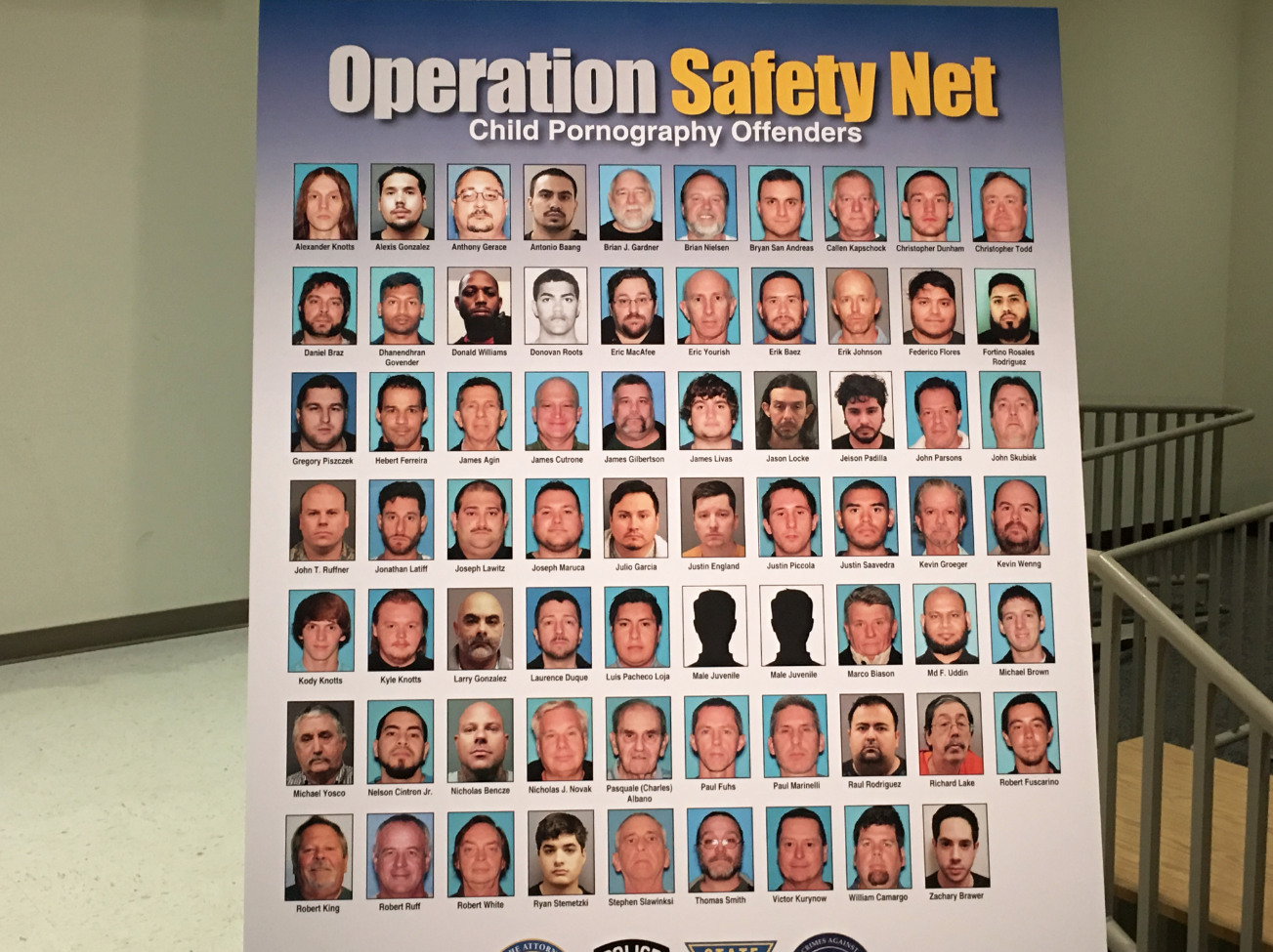 Dozens Rounded Up In New Jersey Probe Of Child Abuse And Pornography - Local Records Office